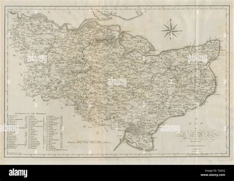A Map Of Kent From The Best Authorities County Map Cary 1789 Old