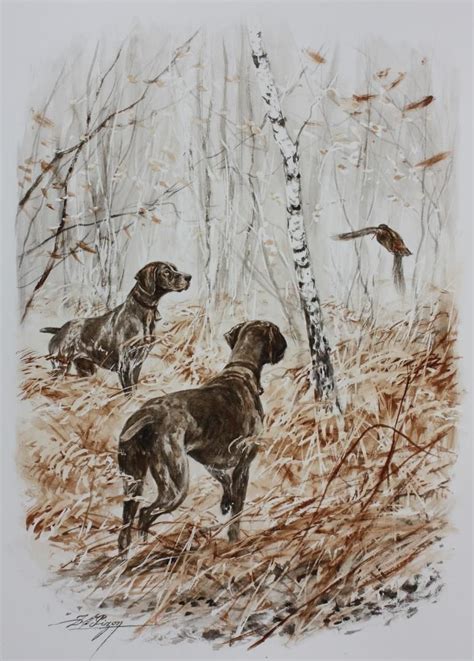 Dominique Pizon Gsp Dogs Hunting Upland Bird Hunting Hunting Art