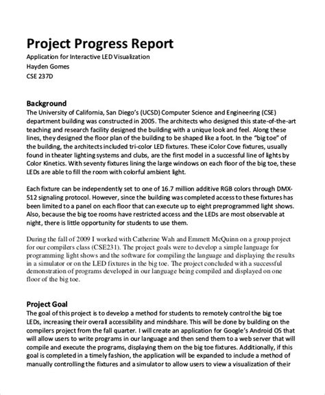Most work reports are addressed to. Research Project Progress Report Template (7 di 2020