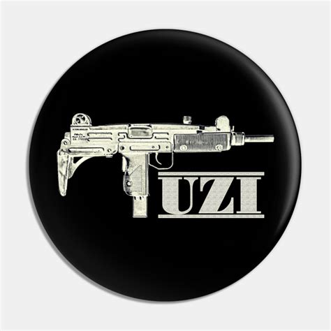 Uzi 9mm Israeli Military Submachine Gun Uzi 9mm Pin Teepublic