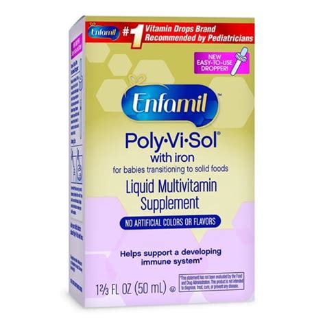 Enfamil Poly Vi Sol Liquid Multivitamin Supplement With Iron 50 Ml