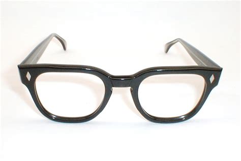 Vintage Mens Eyeglasses Frames Black 50s 60s Foremost Bowler