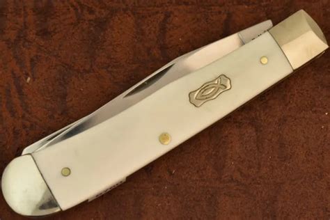 Case Xx Usa Ichthys Shield White Composition Trapper Knife Ss