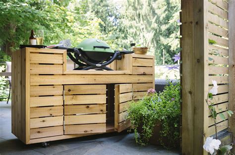 Because my friend's outdoor space is small, we kept the grill station's dimensions small too, but you can adjust to your grill size or desired prep area. Outdoor Kitchen DIY: Build a Portable Grill Station - Real ...