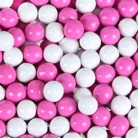 Hot Pink And White Sixlets • Sixlets Milk Chocolate Candy Balls