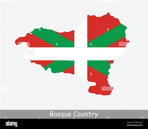 Drapeau Carte Pays Basque Carte De La Communauté Autonome Basque Avec