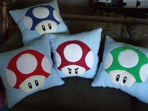 Super Mario Bros Mushroom Pillow Set