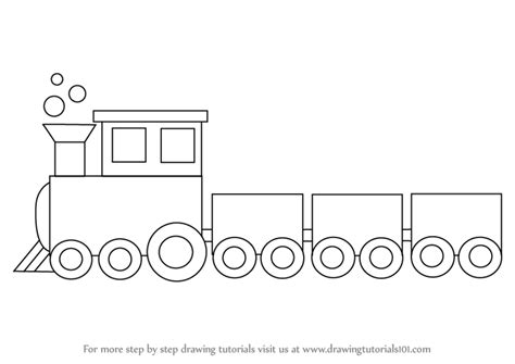 Learn How To Draw A Train For Kids Trains Step By Step Drawing