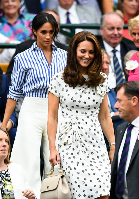 Kate Middleton And Meghan Markle At Wimbledon Tennis Championships In
