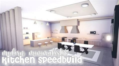 Modern Minimalistic Futuristic House Kitchen Speed Build Roblox