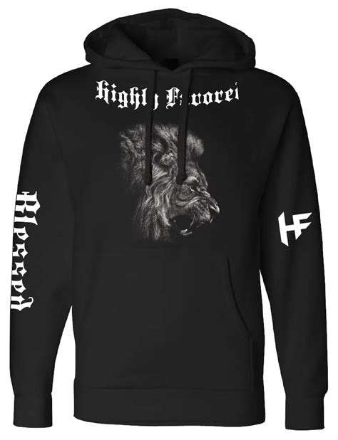 Highly Favored Mens Hoodie In Black Highly Favored Gear