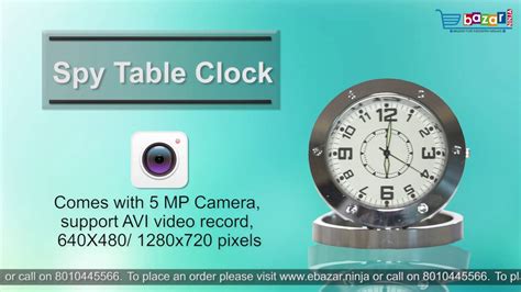 spy table clock hidden camera youtube