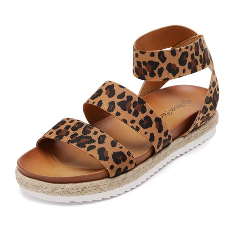 Dream Pairs Women S Platform Wedge Sandals Jimmie Leopard Size Walmart Com