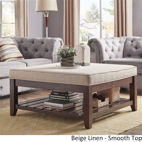 Landen Lift Top Upholstered Storage Ottoman Coffee Table By Inspire Q