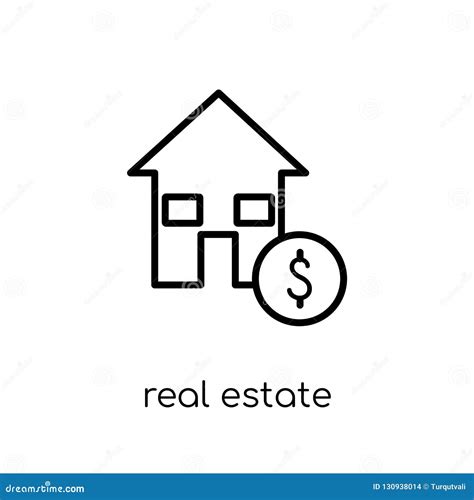 Real Estate Investment Trusts Icon Trendy Modern Flat Linear Vector
