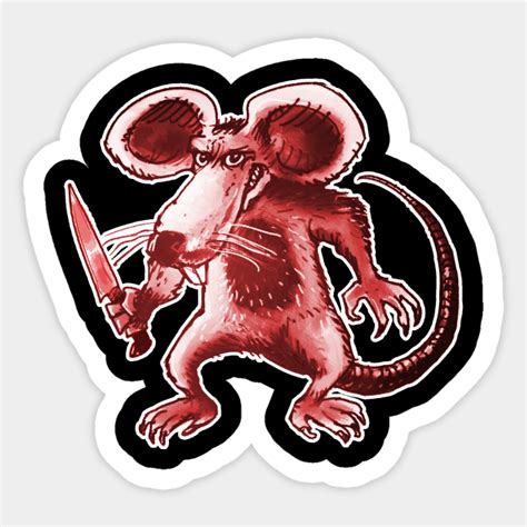 Angry Rat With Knife Angry Rat Sticker Teepublic