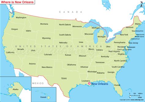 Where Is New Orleans La New Orleans In The Us Map