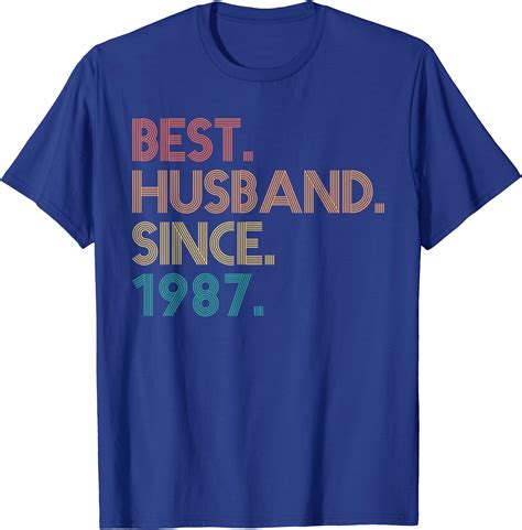 Best Husband Since 1987 35 Years 35th Wedding Anniversary T Shirt