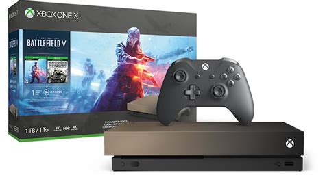 Microsoft Xbox One X 1 Tb Gold Rush Edition Battlefield V Deluxe