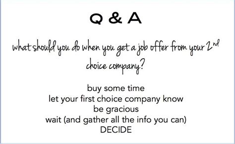 What To Do When You Get A Job Offer From Your 2nd Choice Company Job