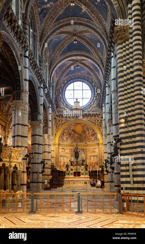 The Altar The Interior Of Siena Cathedral Duomo Siena Siena