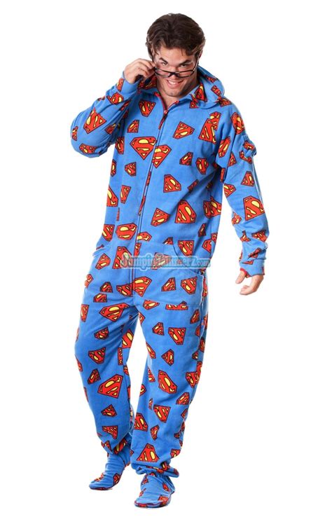 Official Superman Footed Hooded Pajamas Loaded With Extras Featuring