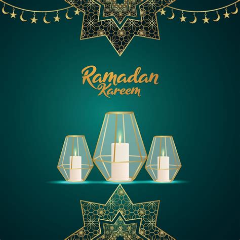 Ramadan Kareem Islamic Festival Invitation Greeting Card With Creative