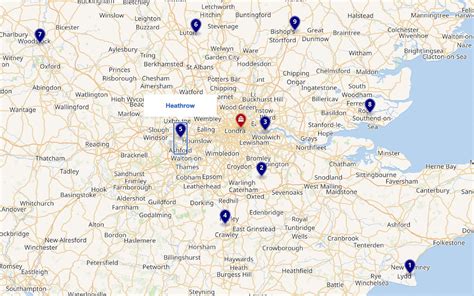 Aeroporti Di Londra Mappa Distanze Come Arrivare In Centro