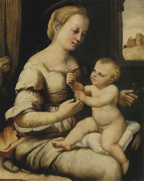 Follower Of Raffaello Sanzio Called Raphael The Madonna Of The Pinks