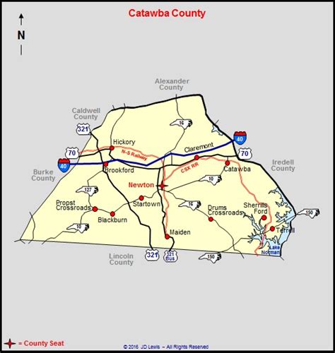 Map Of Catawba County Nc Maping Resources