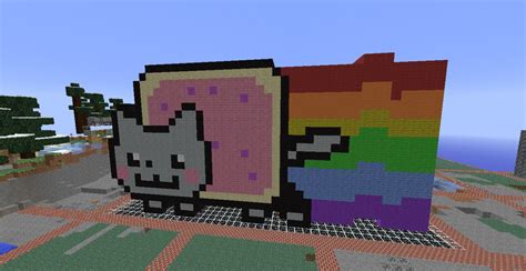 Nyan Cat 3d Pixel Art House Minecraft Project