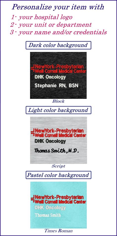 New York-Presbyterian Weill Cornell Medical Center Apparel