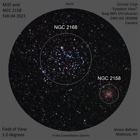 Open Clusters M35 And Ngc2158 In Gemini Steven Bellavia Astrobin
