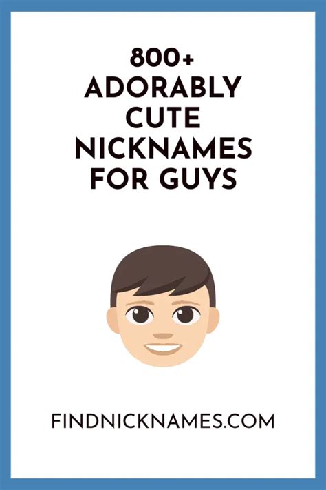 800 Adorably Cute Nicknames For Guys — Find Nicknames