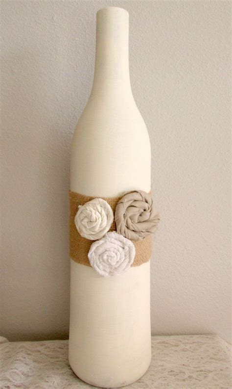 Tall Decorative Vase Painted Old White Annie Sloan Chalk Etsy Tall