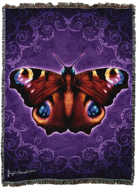 Peacock Butterfly Tapestry Blanket By Brigid Ashwood Fantasy Ts