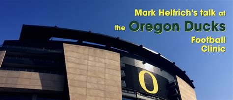 Mark Helfrich At The Oregon Ducks Football Clinic Wing T Youth Football Coach
