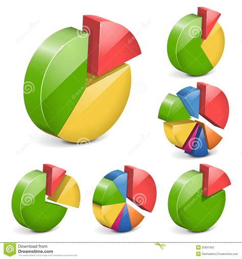 Vector Pie Charts Stock Vector Illustration Of Chart
