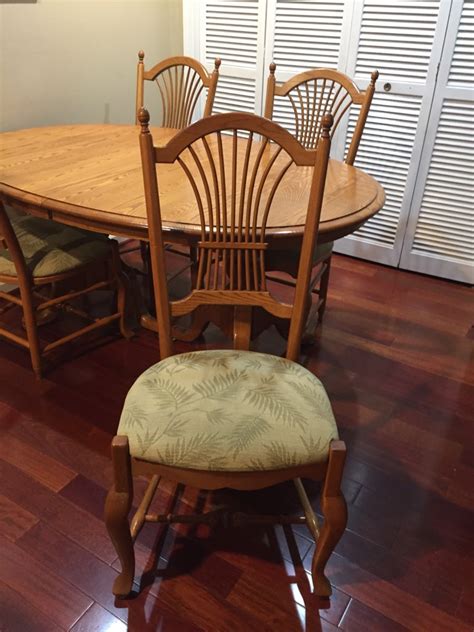 I Have A Sbent And Bros Oak Double Pedestal Table With 3 Leaves And 4
