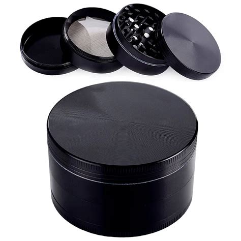 4 layers set tobacco herb smoke grinder spice herbal zinc alloy weed grinders tool e2s in