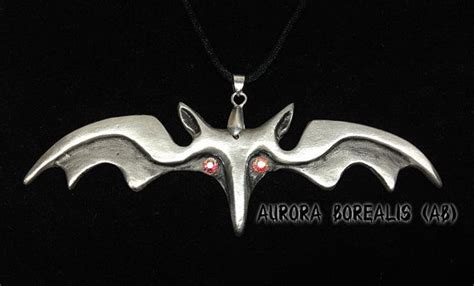 Pewter Lily Munster Bat Necklace Etsy Lily Munster Black Rope