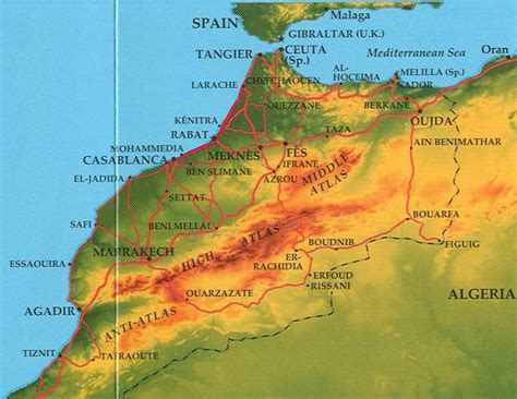 Atlas Mountains Map