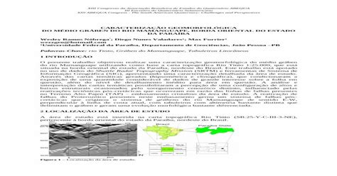 caracterizaÇÃo geomorfolÓgica do mÉdio grÁben … · fotointerpretação e análises de imagens