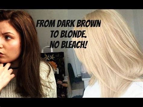 Don't bump up the developer level and don'yt. How To Go From Dark Brown To Blonde. NO BLEACH, no damage ...