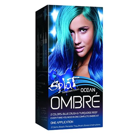 Splat Rebellious Colors Ocean Ombre Blue Crush And Turquoise Reef Hair