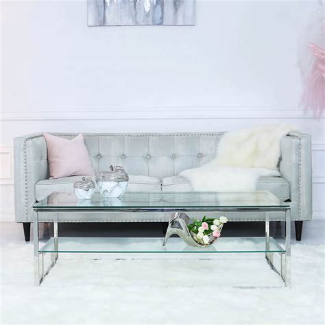 Ulric Chrome And Glass Coffee Table Lounge Table Picture Perfect Home