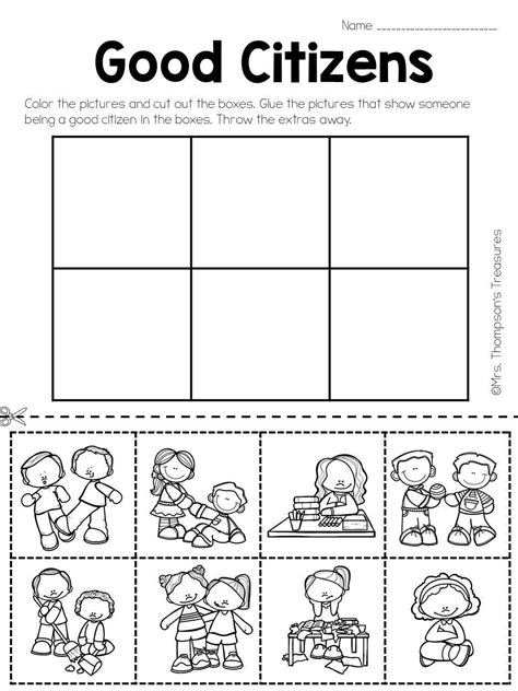 Free Kindergarten Social Studies Worksheets Printable Kindergarten