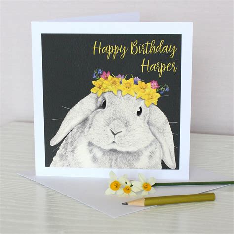 Spring Bunny Birthday Card By Paint My Dreams