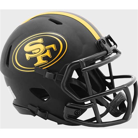 49ers helm designed by jp nunez. San Francisco 49ers 2020 Eclipse Riddell Mini Speed Helmet