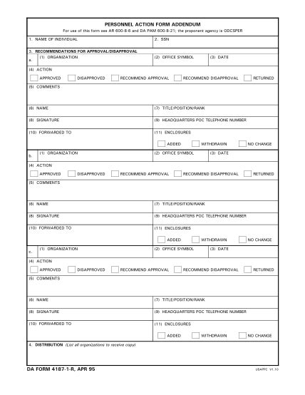 20 Da Forms 4187 Free To Edit Download And Print Cocodoc